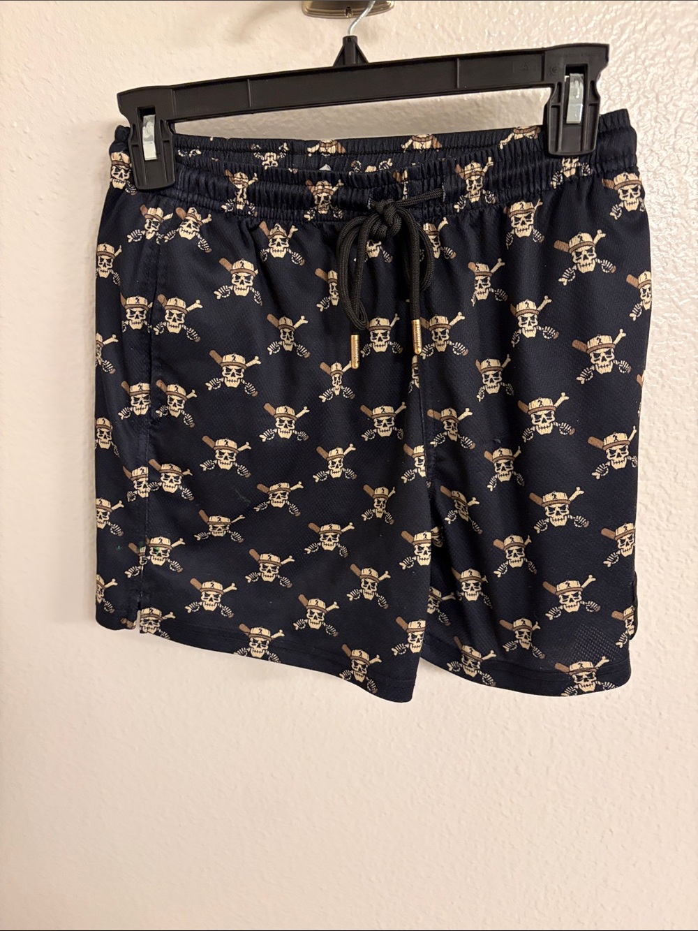 Boys Baseballism Skull-Print Shorts
